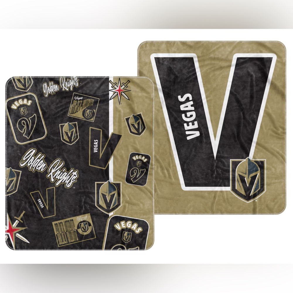 NHL Las Vegas Golden Knights Black and Gold Dream Weave Blanket